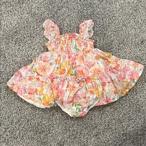 Baby Girl Floral Baby Dress with Bloomers